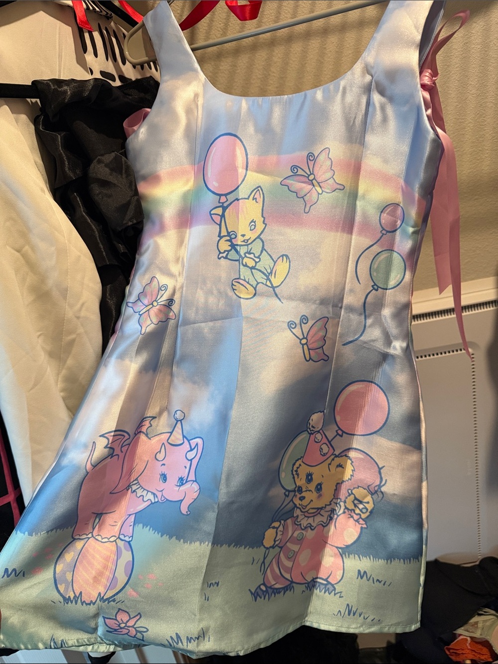 Sugar Thrillz Pastel Blue Pink Carnival Animal Print Dress